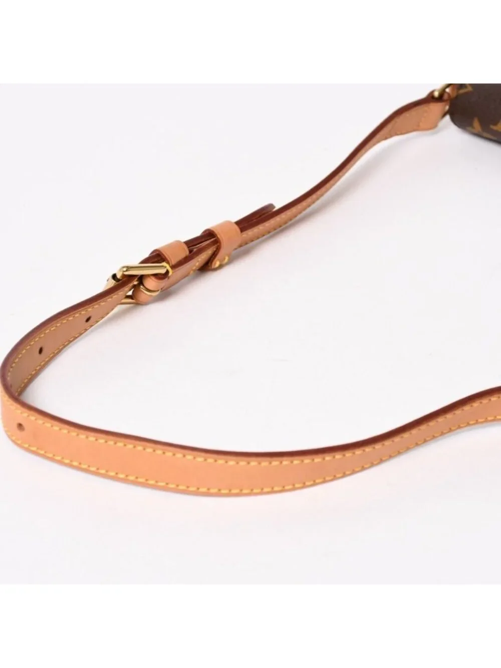 Louis Vuitton Musette Tango Shoulder Bag Monogram Canvas Brown Gold